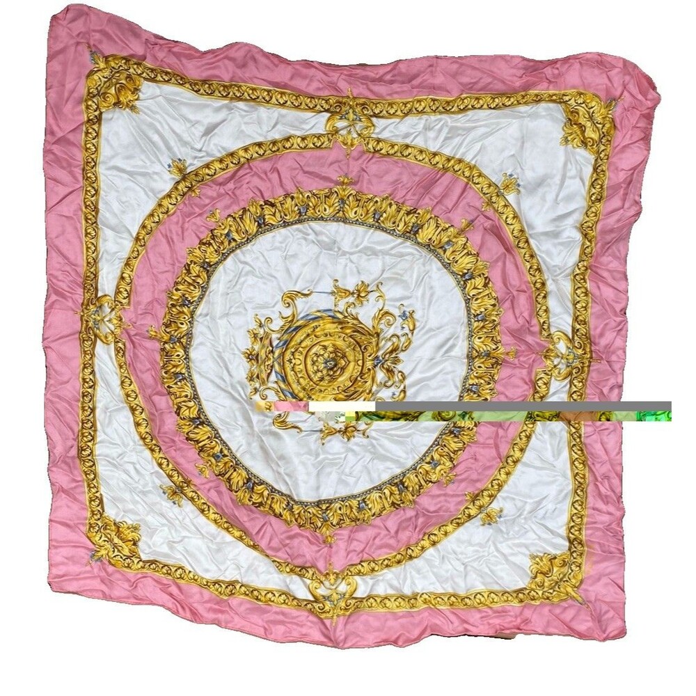 Echo Women Ladies Pink White Gold Chain Print Shawl Scarf Scarves Stole